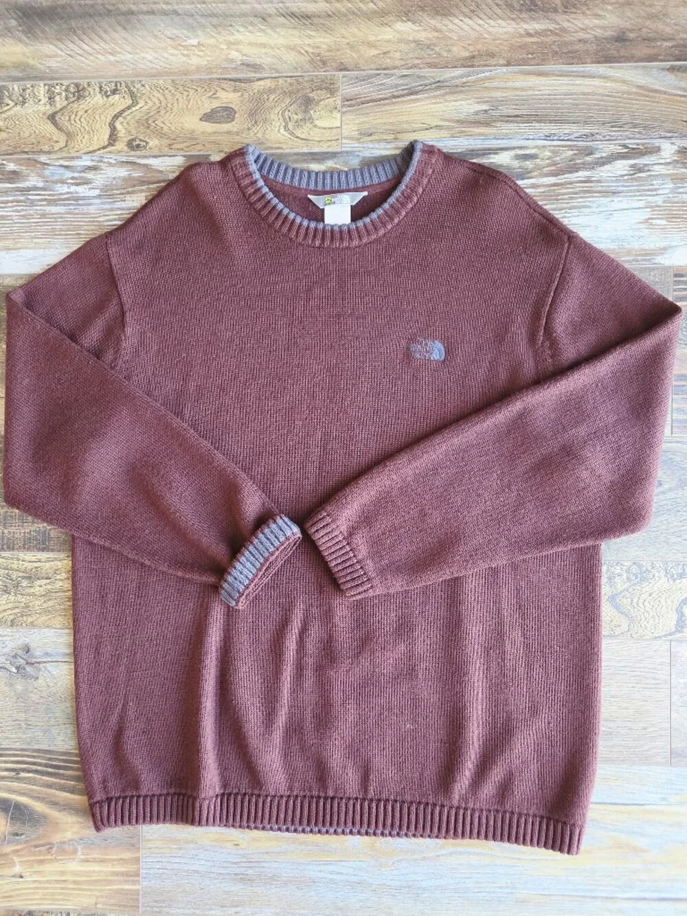 The North Face A5 Series Wool Blend Ribbed-Crew neck Sweater Brown